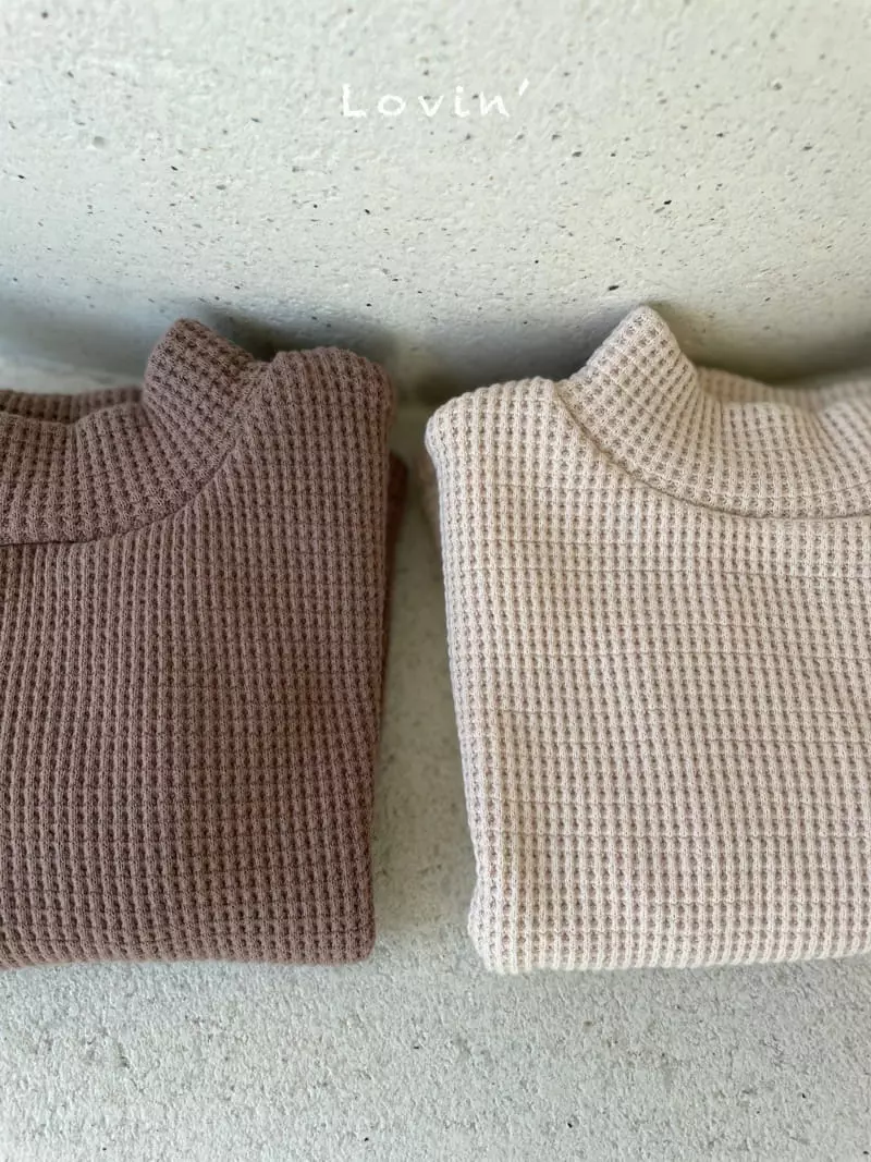 Lovin - Korean Children Fashion - #childofig - Waffle Turtleneck Tee - 7