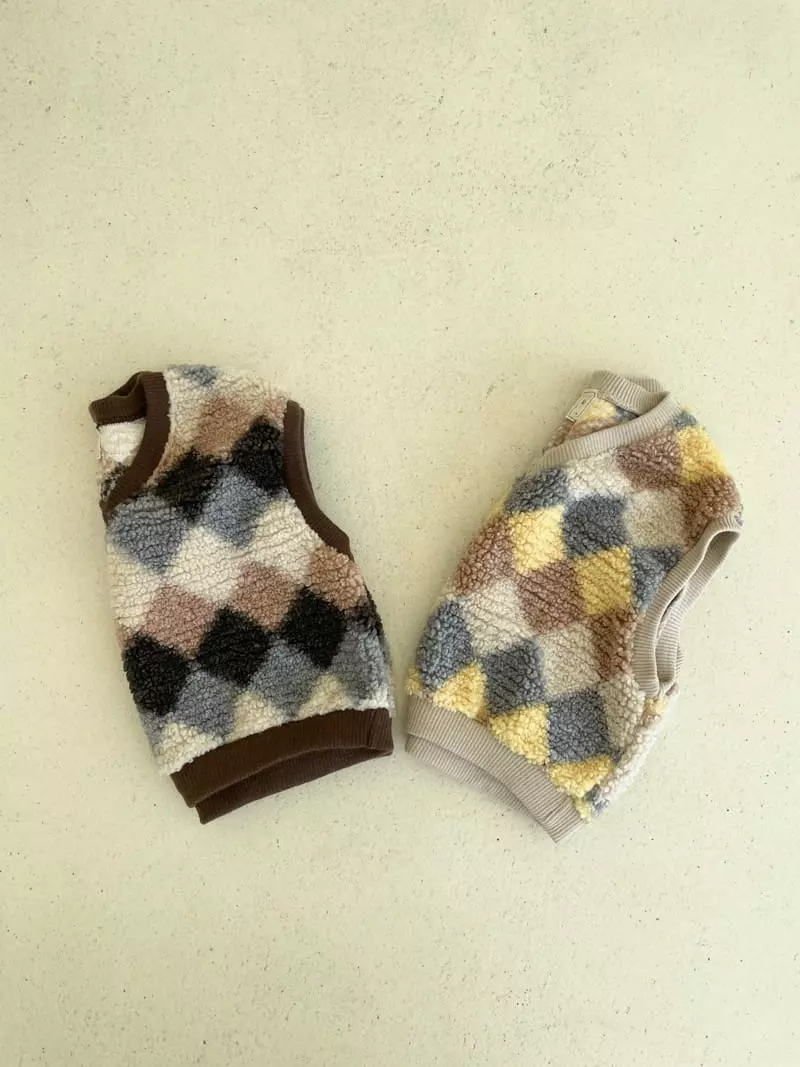 Lovin - Korean Children Fashion - #designkidswear - Argyle Vest - 5