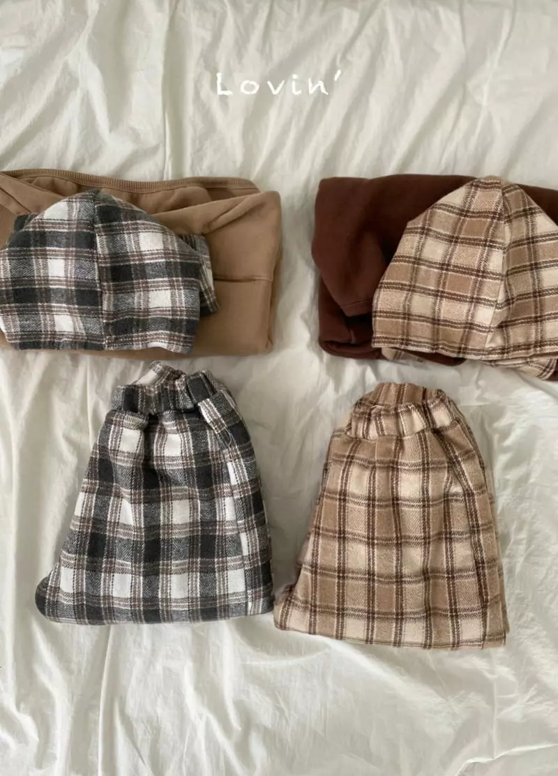 Lovin - Korean Children Fashion - #discoveringself - Everyday check Pants - 2