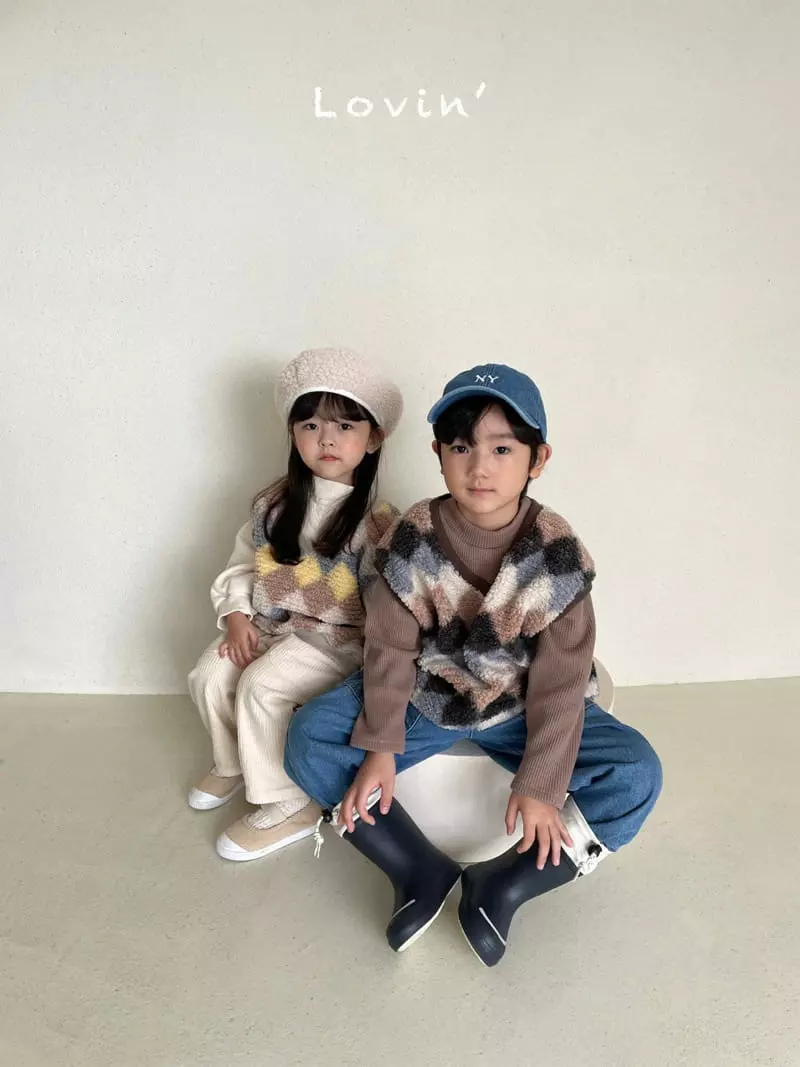 Lovin - Korean Children Fashion - #littlefashionista - Argyle Vest - 12