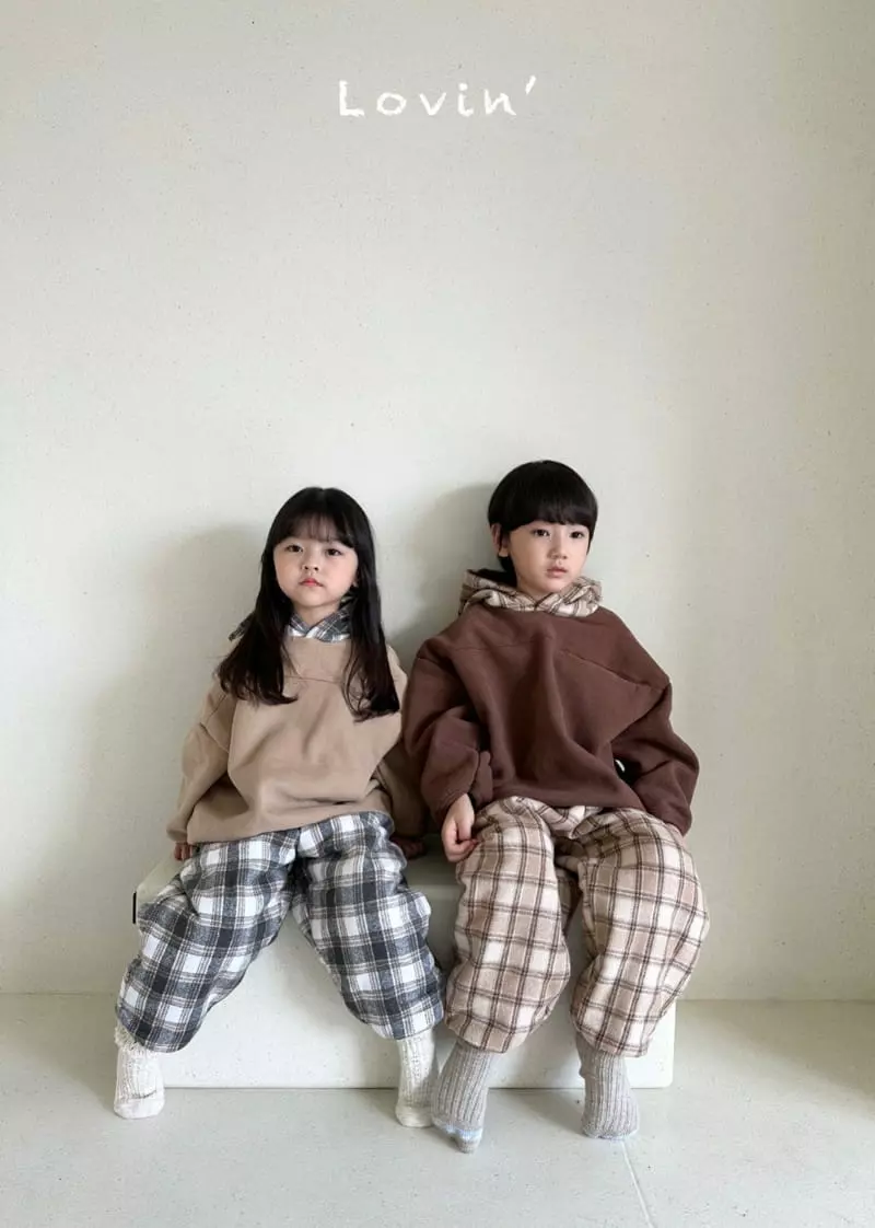 Lovin - Korean Children Fashion - #littlefashionista - Check Hoody Tee - 9