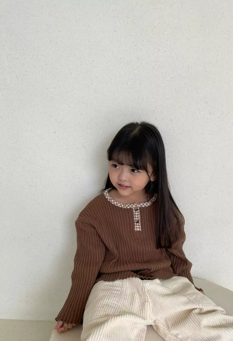 Lovin - Korean Children Fashion - #littlefashionista - Small Rib Tee - 6