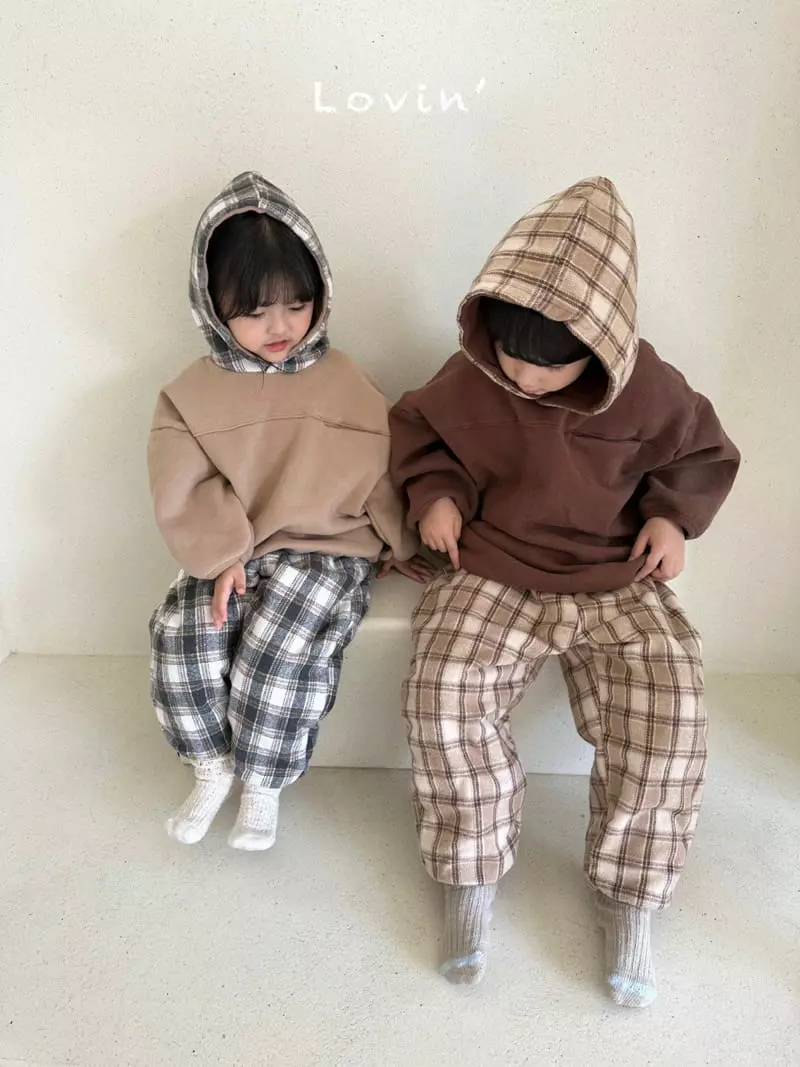 Lovin - Korean Children Fashion - #magicofchildhood - Check Hoody Tee - 10