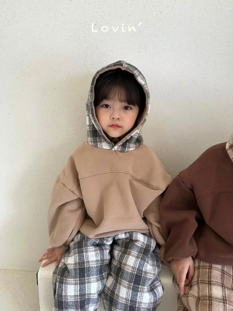 Lovin - Korean Children Fashion - #minifashionista - Check Hoody Tee - 11