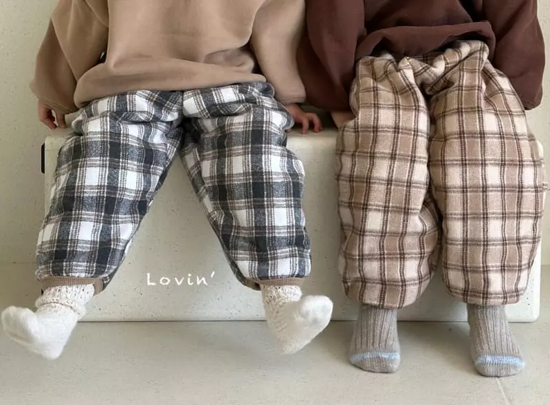 Lovin - Korean Children Fashion - #minifashionista - Everyday check Pants - 10