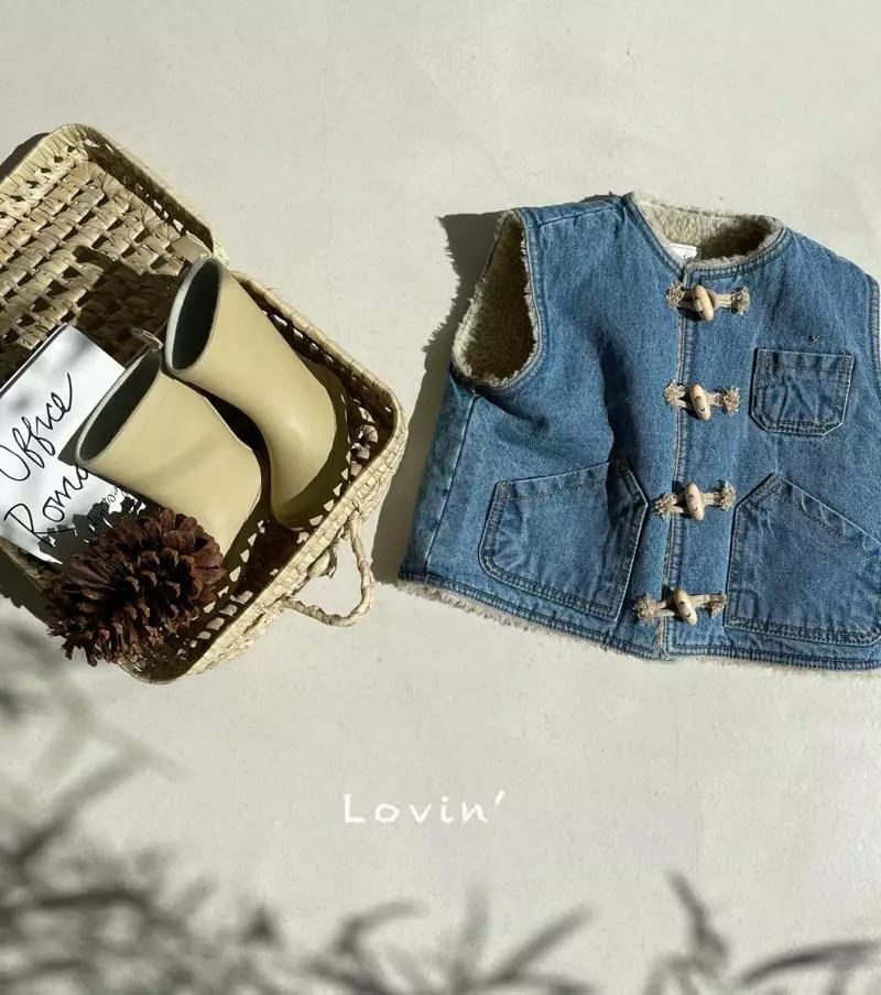 Lovin - Korean Children Fashion - #prettylittlegirls - Denim Dumble Vest - 5