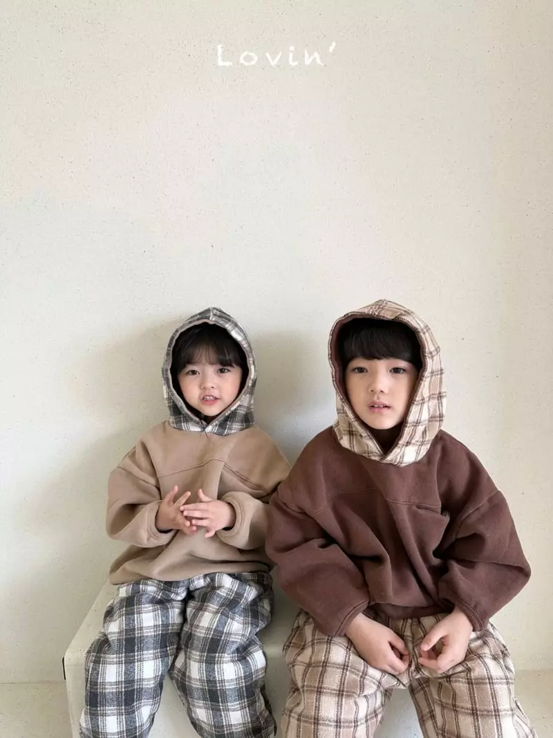 Lovin - Korean Children Fashion - #prettylittlegirls - Check Hoody Tee - 12