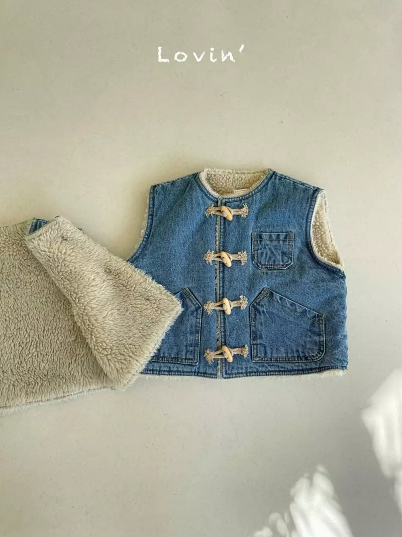 Lovin - Korean Children Fashion - #stylishchildhood - Denim Dumble Vest - 8