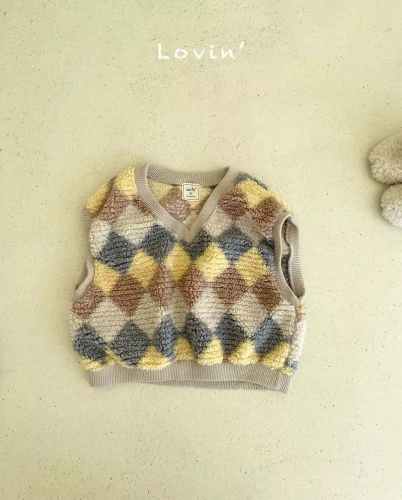 Lovin - Korean Children Fashion - #stylishchildhood - Argyle Vest - 2