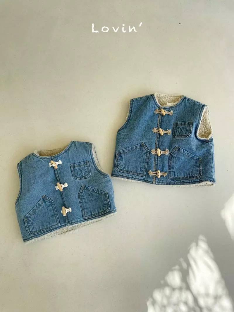 Lovin - Korean Children Fashion - #todddlerfashion - Denim Dumble Vest - 6