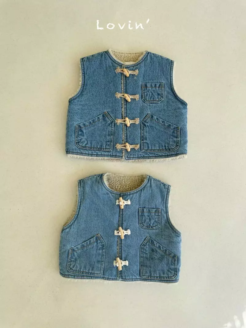 Lovin - Korean Children Fashion - #toddlerclothing - Denim Dumble Vest - 7