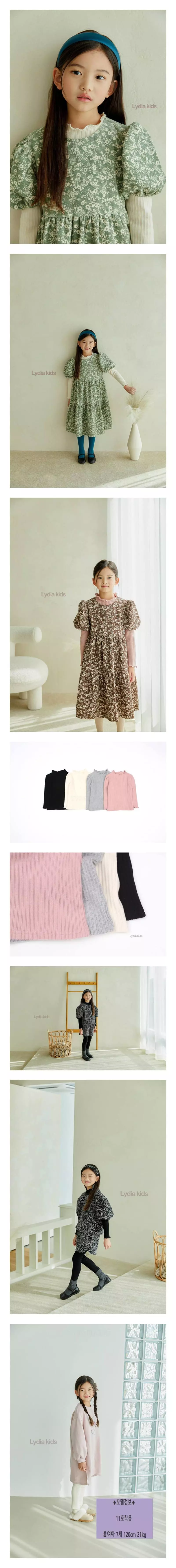 Lydia - Korean Children Fashion - #childofig - Alice Rib Half Turtleneck Tee