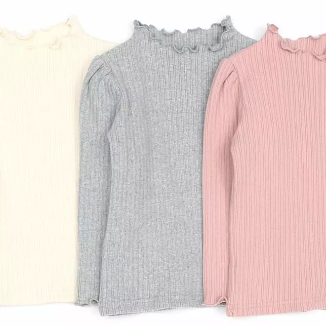 Lydia - Korean Children Fashion - #fashionkids - Alice Rib Turtleneck Tee - 2