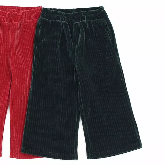 Lydia - Korean Children Fashion - #fashionkids - Big Rib Wide Pants