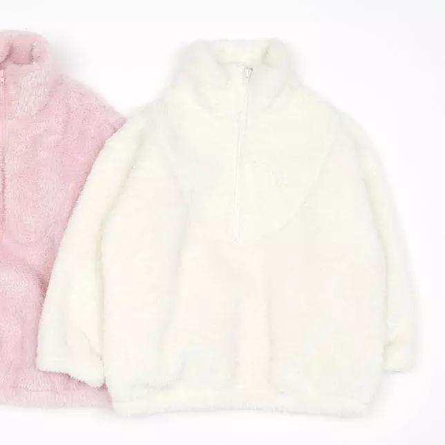 Lydia - Korean Children Fashion - #kidsshorts - Bishon Half Zip-up