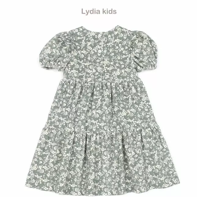 Lydia - Korean Children Fashion - #minifashionista - Veloure Flower One-piece - 2