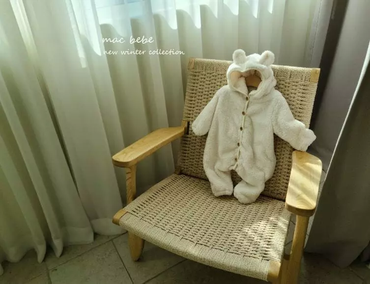 Mac - Korean Baby Fashion - #babyclothing - Bear Hoody All In One Overalls - 3