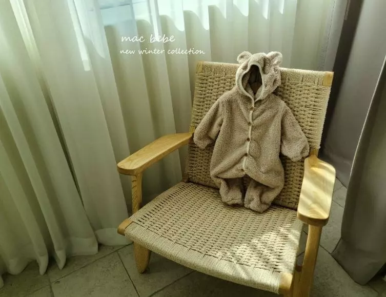 Mac - Korean Baby Fashion - #babyfever - Bear Hoody All In One Overalls - 5