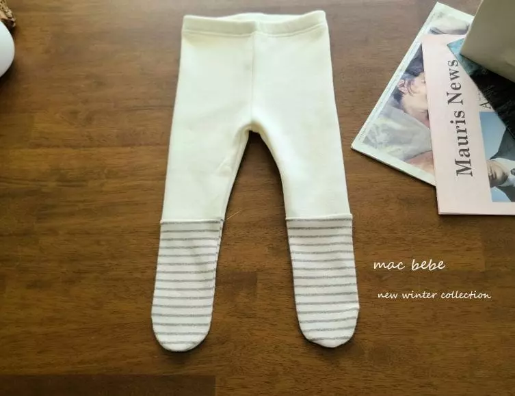 Mac - Korean Baby Fashion - #babygirlfashion - Bebe Fleece Foot Leggings - 9