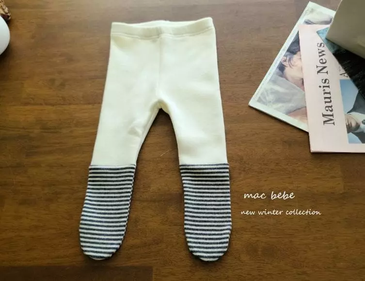 Mac - Korean Baby Fashion - #babylifestyle - Bebe Fleece Foot Leggings - 10
