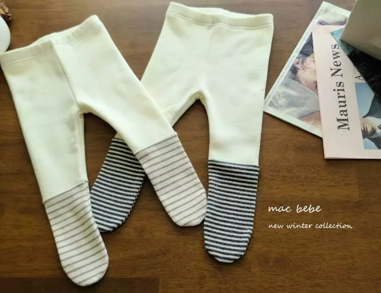 Mac - Korean Baby Fashion - #babyoninstagram - Bebe Fleece Foot Leggings - 11