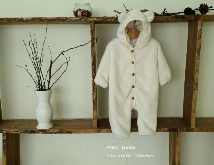 Mac - Korean Baby Fashion - #babyoutfit - Bear Hoody All In One Overalls - 11