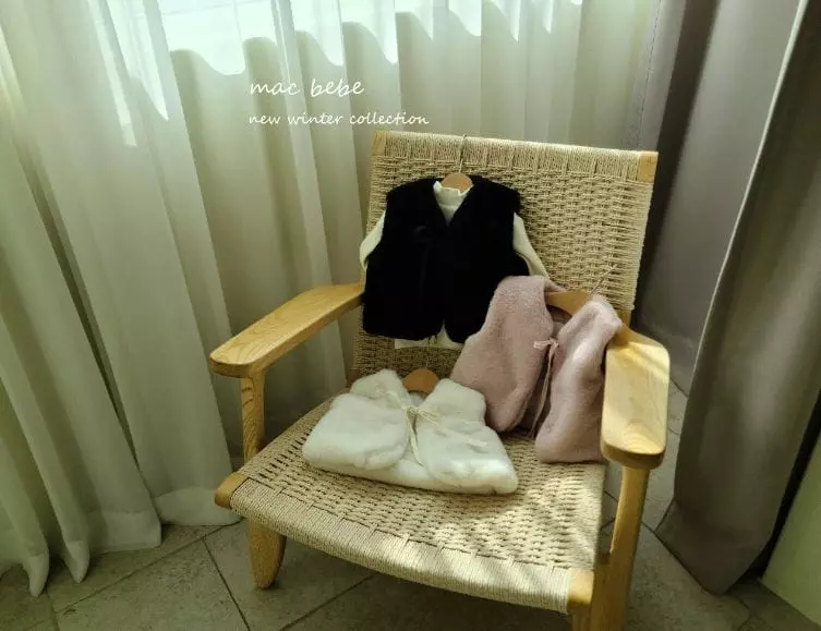 Mac - Korean Baby Fashion - #babyoutfit - Bebe Mink Vest - 9