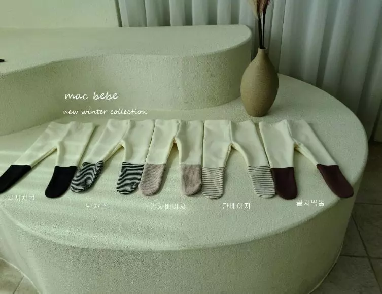 Mac - Korean Baby Fashion - #onlinebabyboutique - Bebe Fleece Foot Leggings
