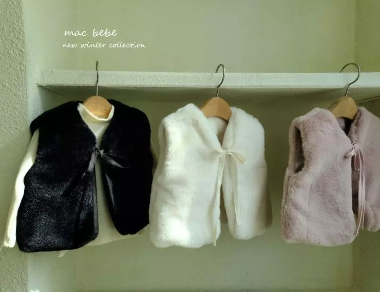 Mac - Korean Baby Fashion - #onlinebabyboutique - Bebe Mink Vest - 11