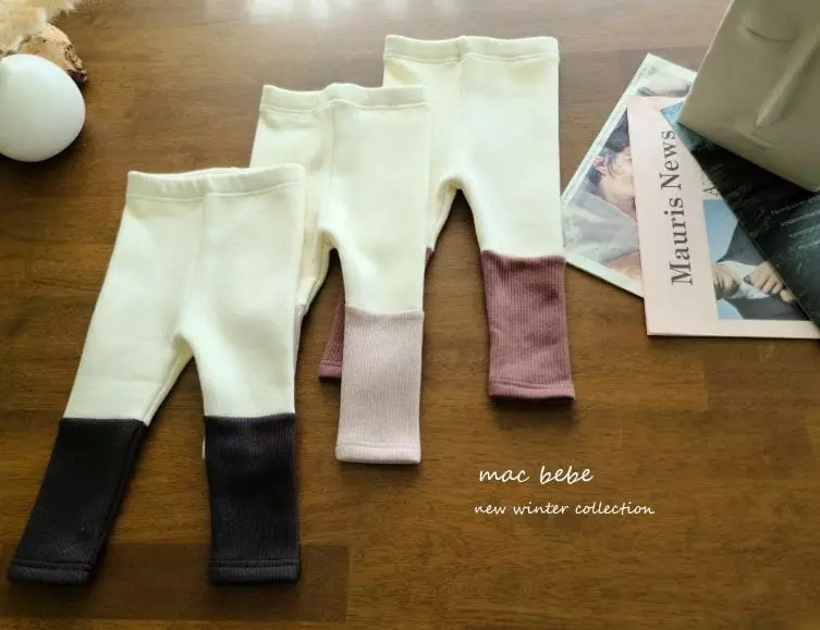 Mac - Korean Children Fashion - #childofig - Fleece Color Leggings - 6