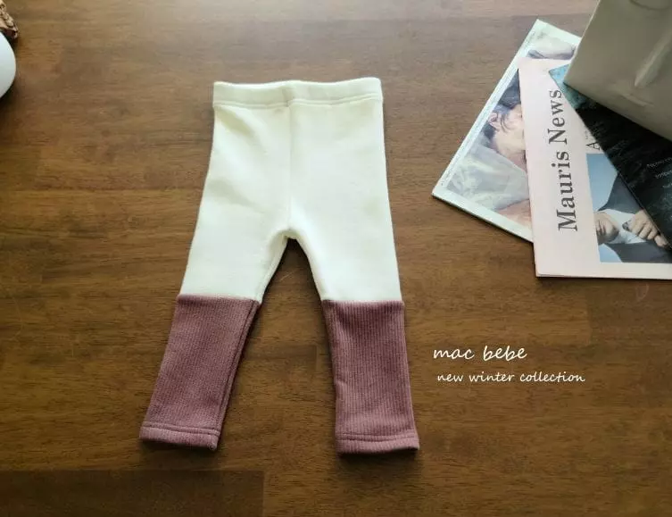 Mac - Korean Children Fashion - #stylishchildhood - Fleece Color Leggings - 5