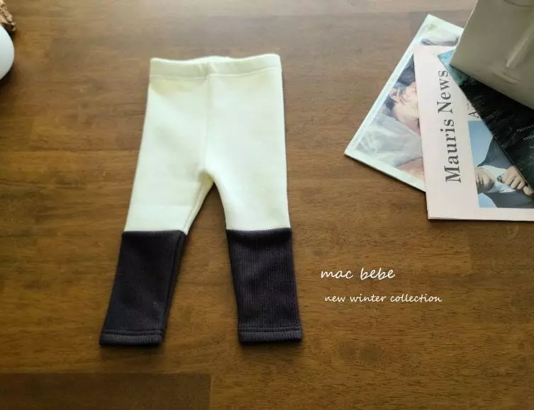 Mac - Korean Children Fashion - #todddlerfashion - Fleece Color Leggings - 3