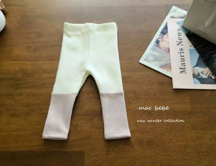 Mac - Korean Children Fashion - #todddlerfashion - Fleece Color Leggings - 4