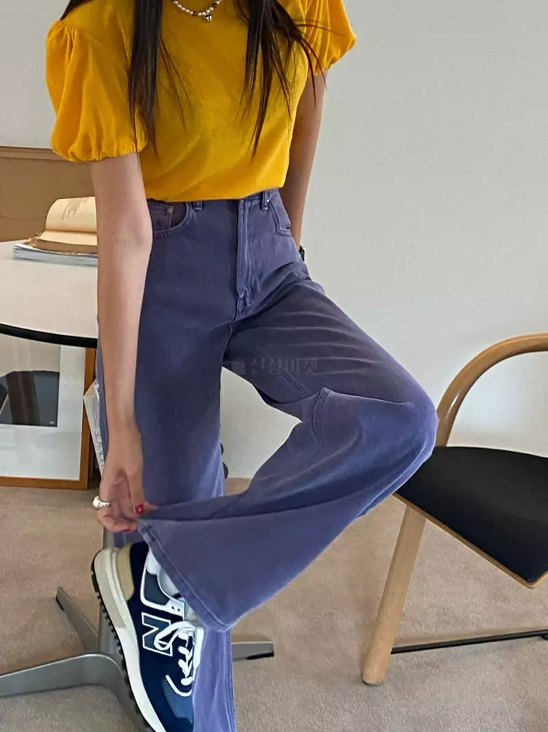 Made - Korean Women Fashion - #momslook - Purple Jeans