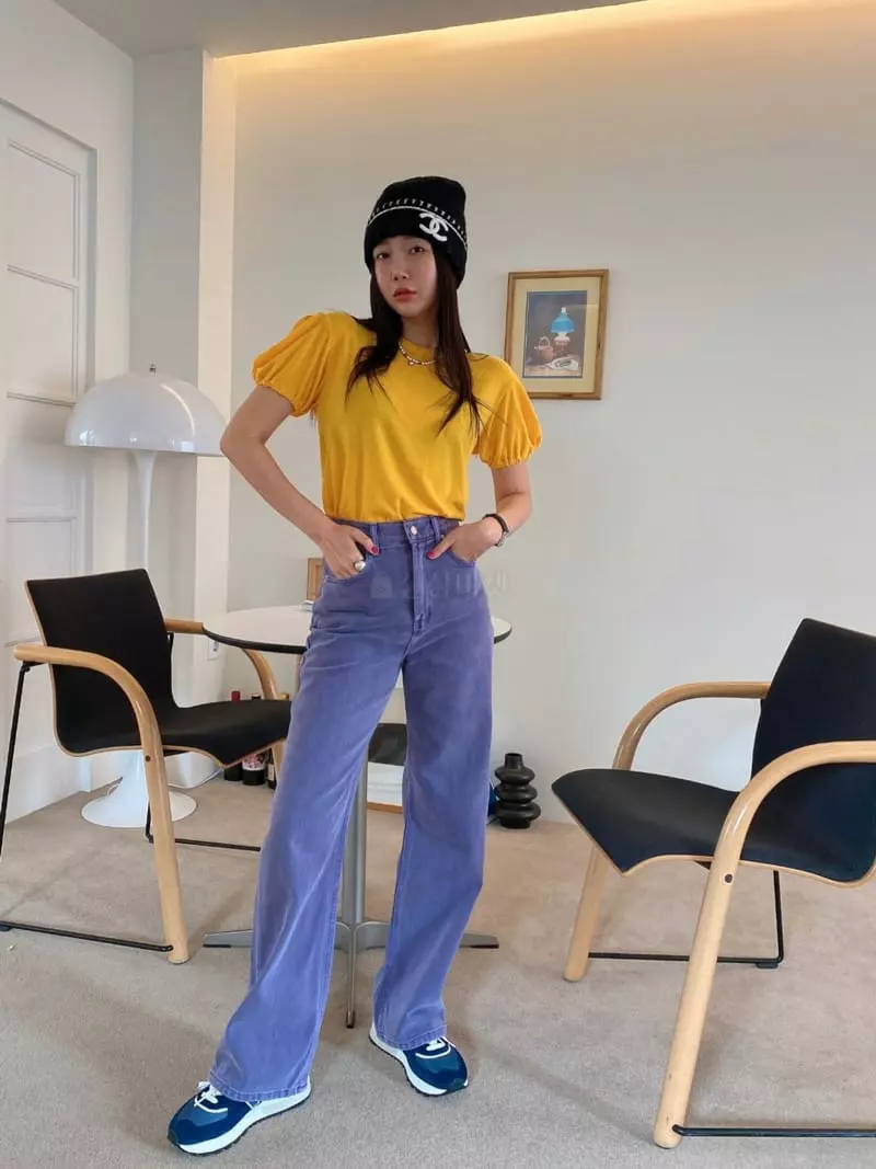 Made - Korean Women Fashion - #momslook - Purple Jeans - 9