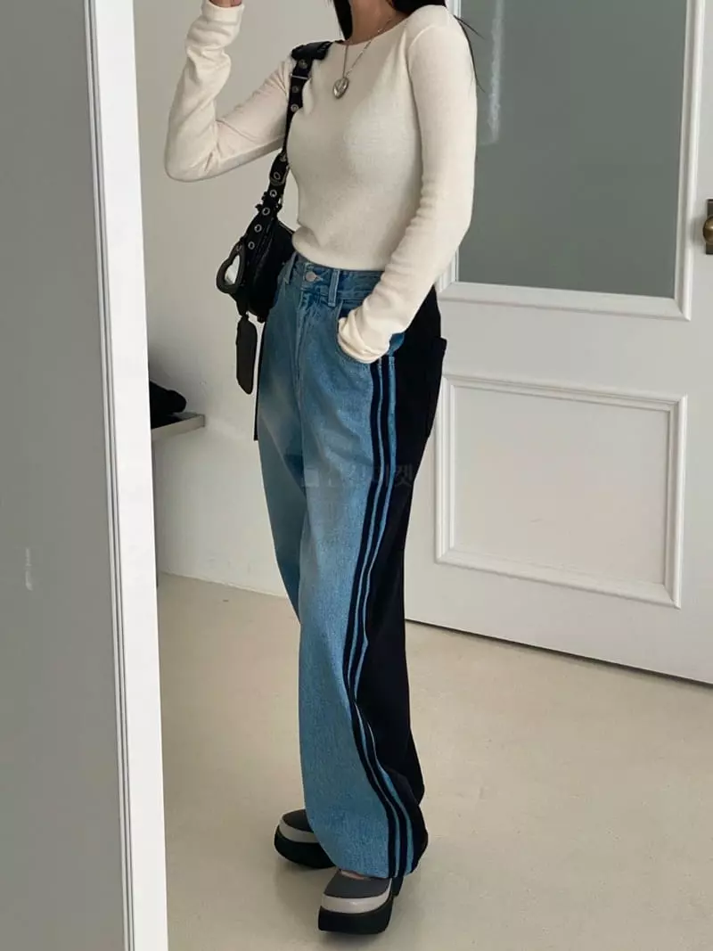Made - Korean Women Fashion - #momslook - Terry Jeans - 9