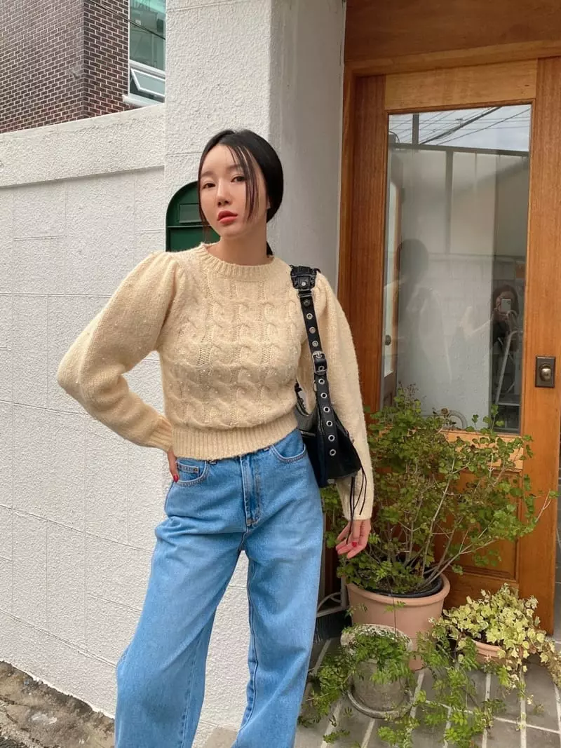 Made - Korean Women Fashion - #momslook - Pearl Knit Tee - 7