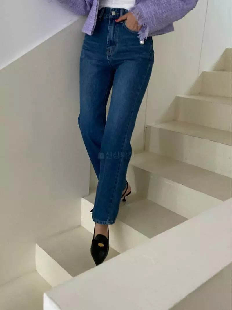 Made - Korean Women Fashion - #momslook - Stove Jeans - 5