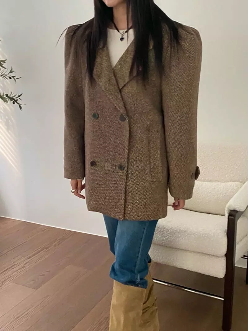 Made - Korean Women Fashion - #momslook - Mue Mue Herringbone Coat - 2