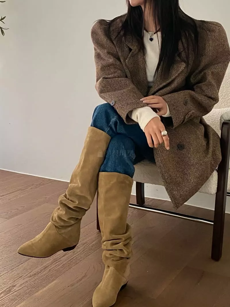 Made - Korean Women Fashion - #womensfashion - Mue Mue Herringbone Coat - 4