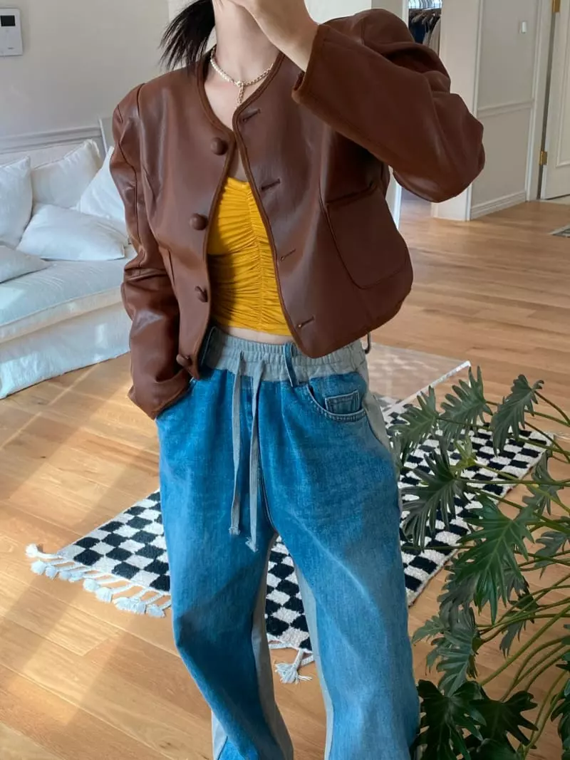 Made - Korean Women Fashion - #momslook - Feed Leather Jacket - 6