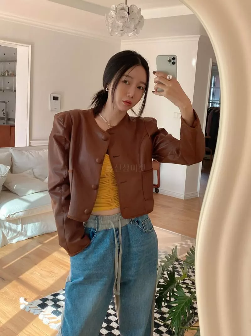 Made - Korean Women Fashion - #momslook - Feed Leather Jacket - 8