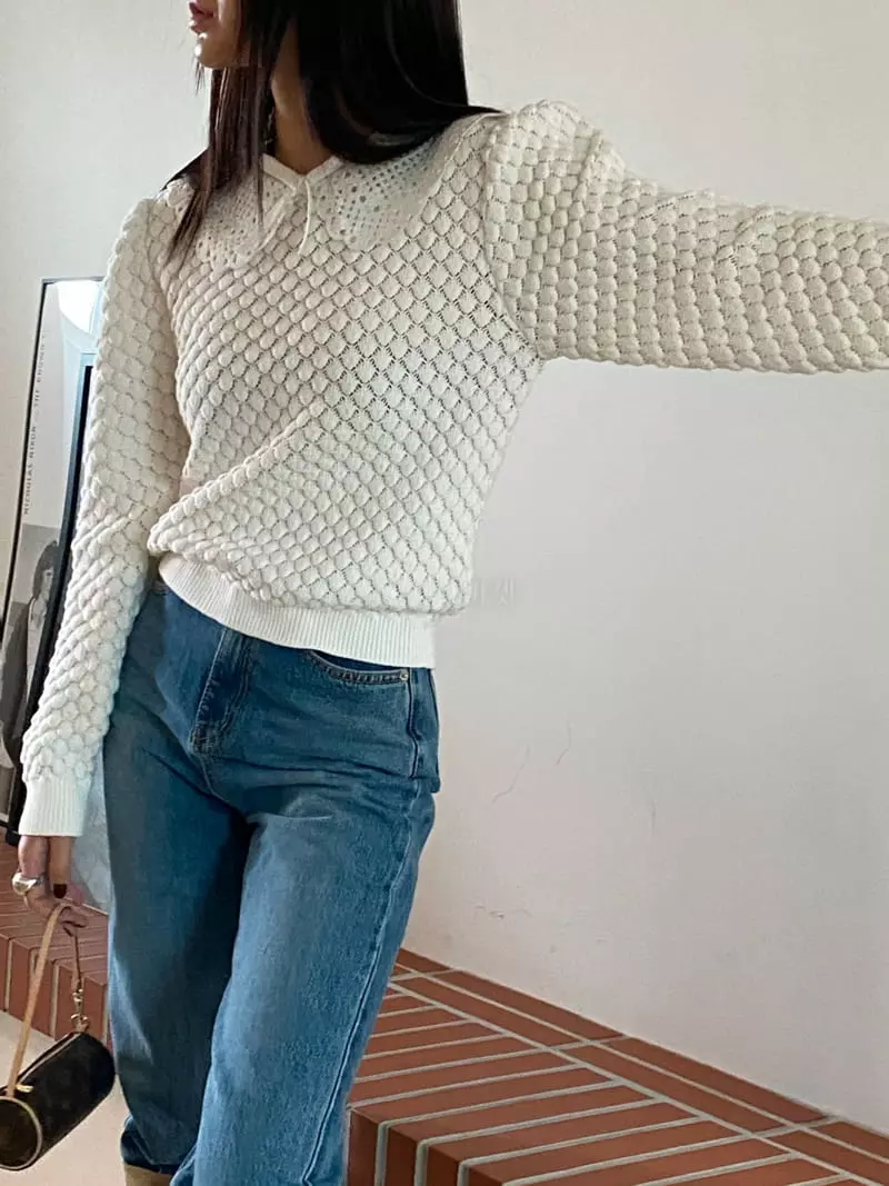 Made - Korean Women Fashion - #restrostyle - Lace Knit Tee - 7
