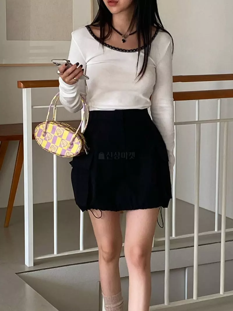 Made - Korean Women Fashion - #restrostyle - Lable Tee - 6