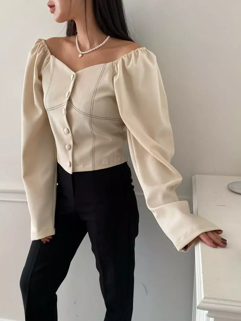 Made - Korean Women Fashion - #pursuepretty - Line Blouse - 4