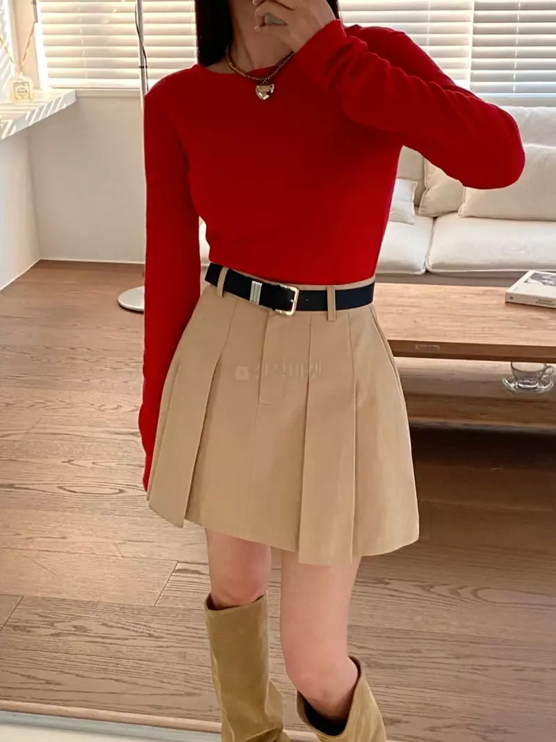 Made - Korean Women Fashion - #romanticstyle - Neck Tee - 3