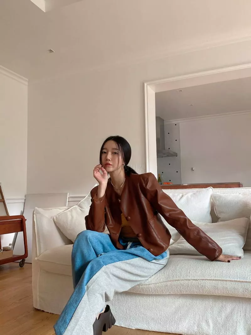 Made - Korean Women Fashion - #shopsmall - Feed Leather Jacket - 3