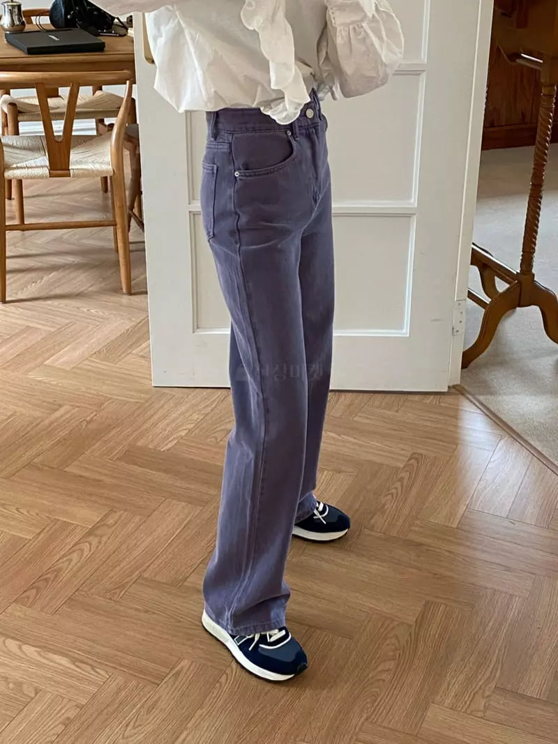 Made - Korean Women Fashion - #womensfashion - Purple Jeans - 2
