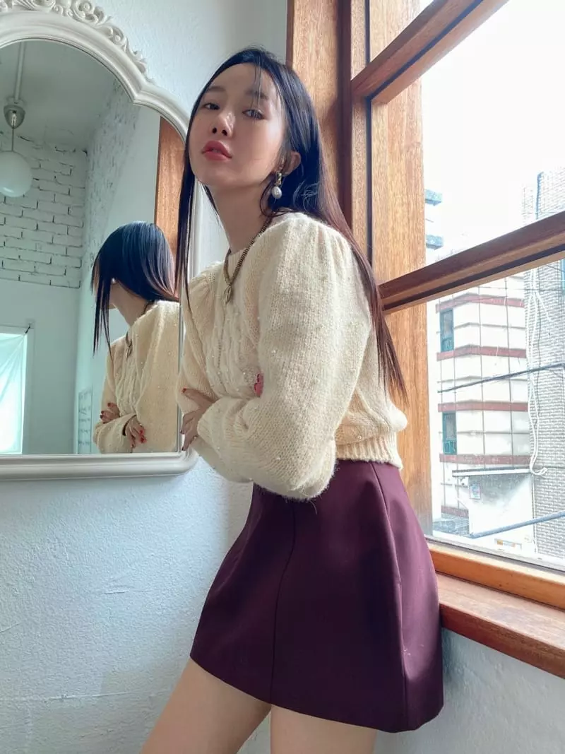 Made - Korean Women Fashion - #momslook - Pearl Knit Tee - 4