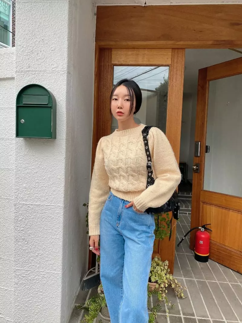 Made - Korean Women Fashion - #womensfashion - Pearl Knit Tee - 6